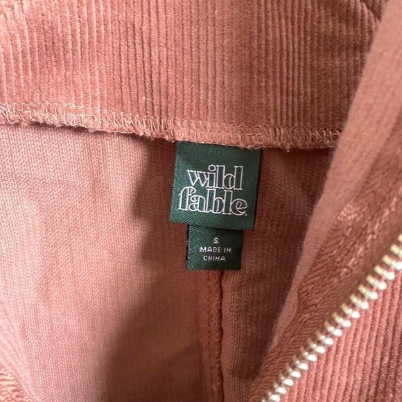 Target Wild Fable Sienna Brown Corduroy Zip Front Jumper Mini Dress Size Small - Picture 9 of 10